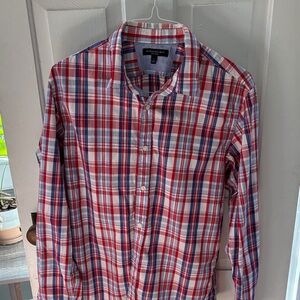 Banana Republic Red and Blue Plaid Shirt